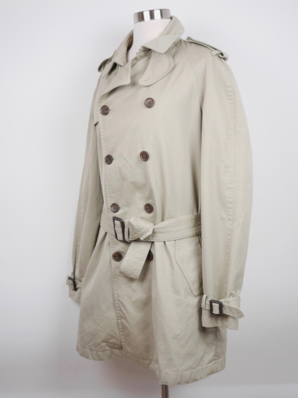 Banana Republic Classic Beige Cotton Trench Coat - Women’s S - Picture 2 of 11